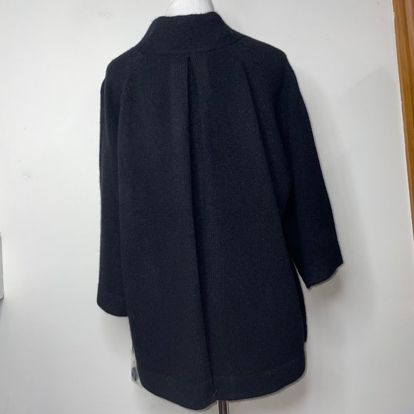 Sarah Spencer Women's Size 2X Knit Cardigan Black Two Buttons 3/4 Sleeves - Picture 15 of 15